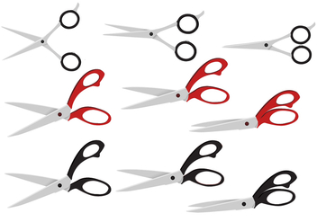 Realistic Scissors Vector Set - Free vector #417603