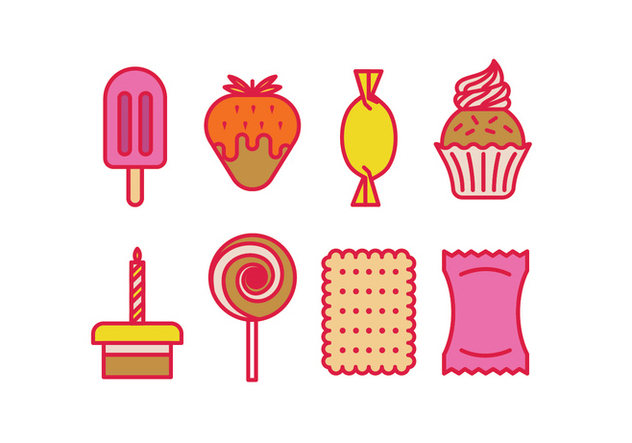 Dessert and Sweet vector icons - бесплатный vector #417843