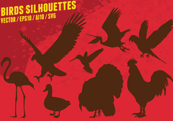 Birds Silhouettes - vector #419573 gratis