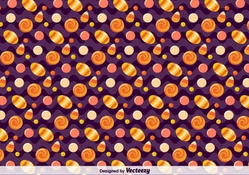 Vector Candy Pattern For Halloween - vector gratuit #419933 