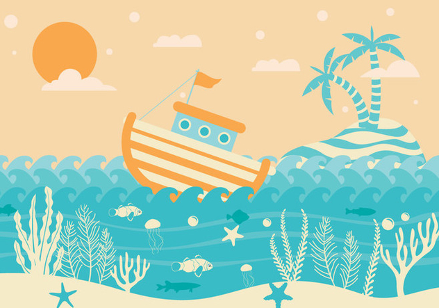 Seabed Background Vector - Free vector #420343