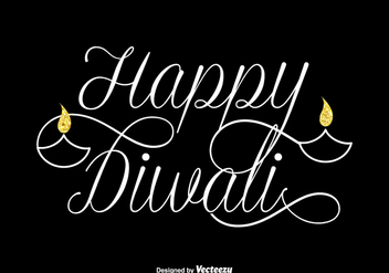 Free Happy Diwali Vector Lettering - бесплатный vector #420413