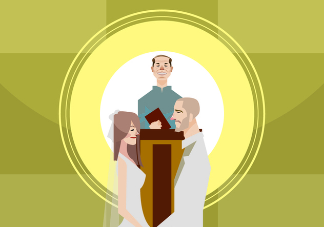 Wedding Ceremony Illustration - vector gratuit #420783 