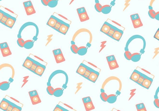 Pastel Music Head Phone Background - Free vector #421173