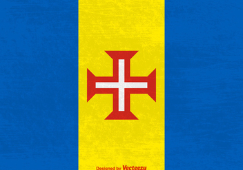 Madeira Vector Grunge Flag - Kostenloses vector #421333