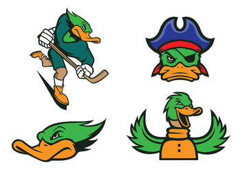 Free Ducks Mascot Vector - бесплатный vector #422883