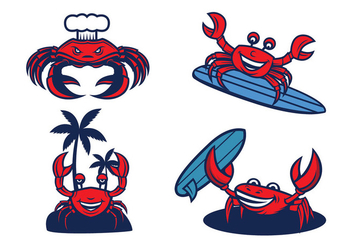 Free Crabs Mascot Vector - vector gratuit #423223 