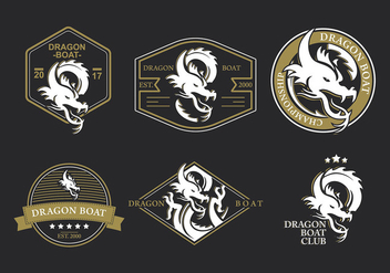 Dragon Boat Logo Festival Vector - Free vector #423473