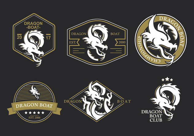 Dragon Boat Logo Festival Vector - vector gratuit #423473 