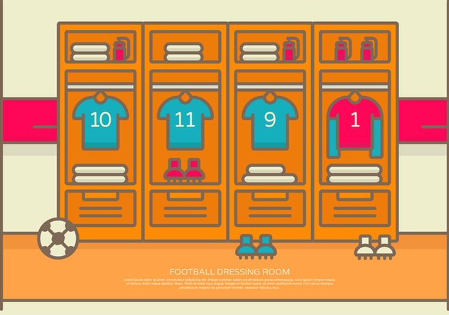 Vector Illustration Football Dressing Room - Free vector #423553