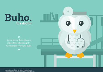 Buho Doctor Character Vector - Free vector #423863