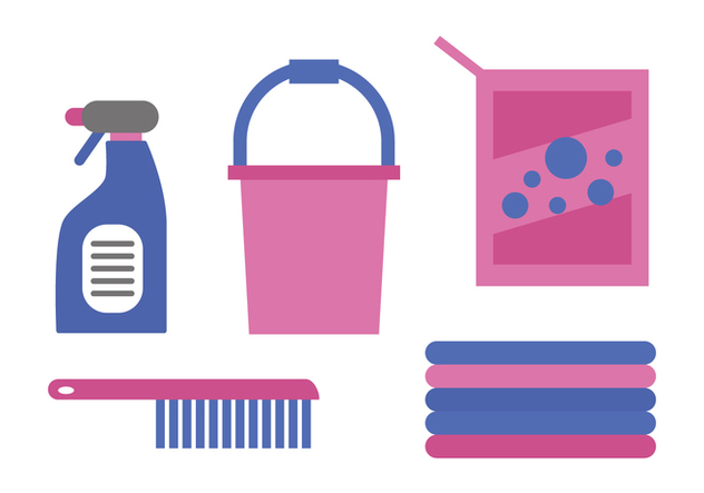 Pink Cleaning Supplies Vectors - Free vector #424963