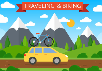 Free Traveling Vector Landscape - Free vector #424993