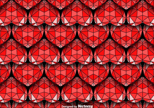 Geometric Hearts Seamless Vector Pattern - vector #425093 gratis