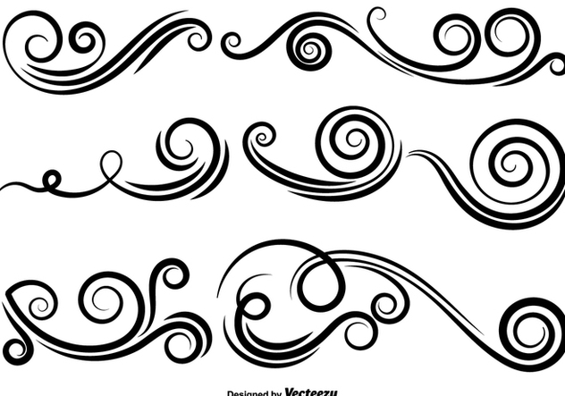 Vector Set Of Swirls - vector #425983 gratis