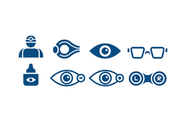 Medical Eye Doctor Icons - vector #426283 gratis