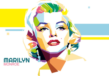 Marilyn Monroe vector WPAP - vector gratuit #427243 