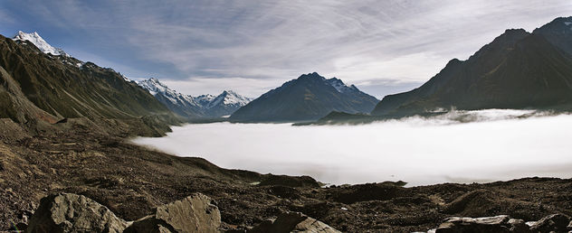 Mist over Tasman Lake - image #427393 gratis