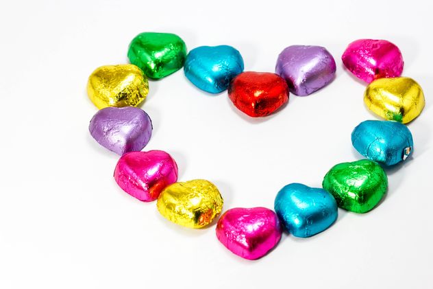 Heart shaped of chocolate candy - бесплатный image #428773