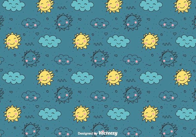 Cheerful Doodle Pattern - Free vector #428933