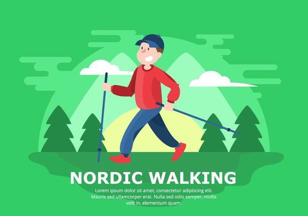 Nordic Walking Background - бесплатный vector #429213