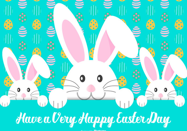 Cute Happy Easter Illustration - Free vector #429653