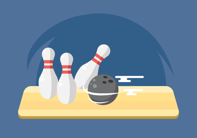 Illustration of Bowling Ball Smashing Pins - Free vector #430673