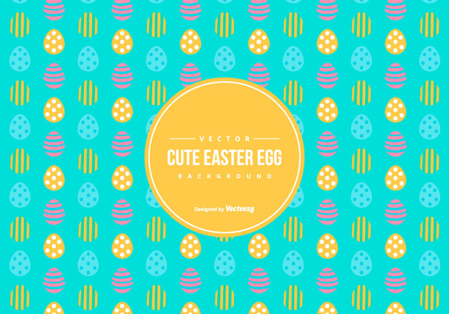 Cute Easter Egg Pattern Background - Free vector #432113