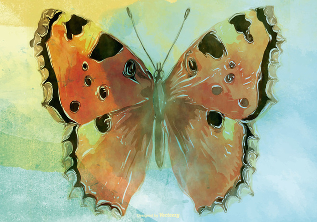 Watercolor Butterfly Background - бесплатный vector #432683