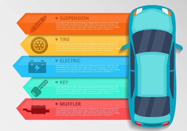 Free Car Element Infographics Vector - Free vector #434883