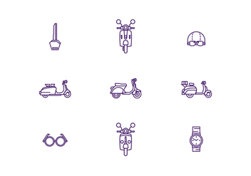 Classic Scooter Mania - Free vector #435003
