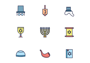 Judaism Icons - бесплатный vector #436653