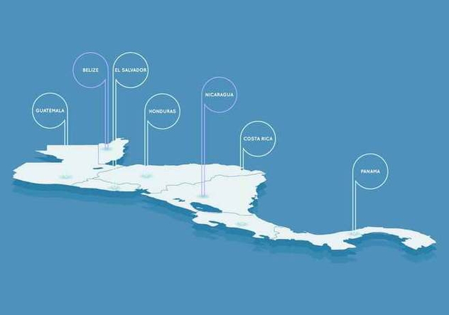 Free Outstanding Central America Map Vectors - Free vector #437083