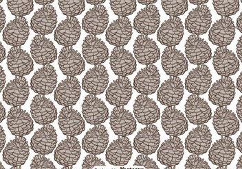 Seamless Pattern With Hand Drawn Pine Cone - Vector - Free vector #437353