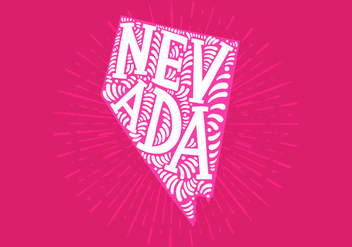 Nevada state lettering - vector gratuit #438853 