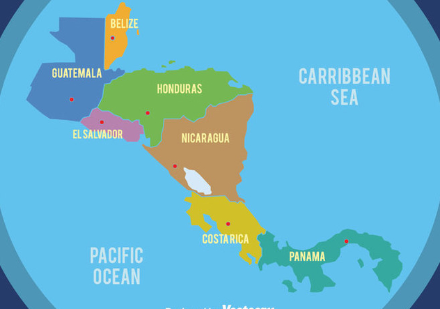 Nice Central America Map Vector - Free vector #439303