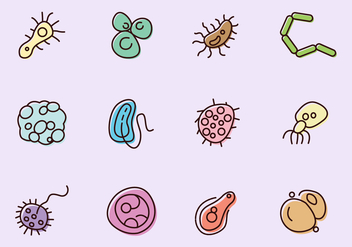 Bacteria Icons - бесплатный vector #441563