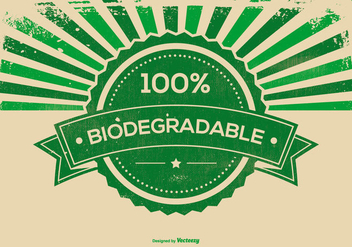 Retro Grunge Biodegradable Background Illustration - Kostenloses vector #441653