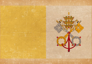 Old Grunge Flag of Vatian City - Kostenloses vector #442723