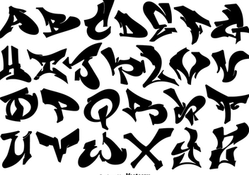 Vector Hip Hop Style Graffiti Letters - Free vector #443013