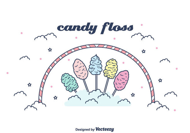 Candy Floss Vector - бесплатный vector #443623