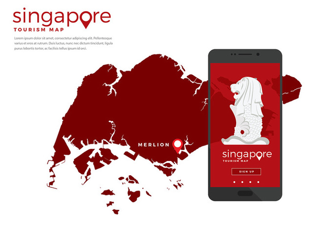 Singapore Tourism Map App Free Vector - Kostenloses vector #444163