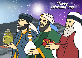 Three Kings In Epiphany Day - Free vector #444253