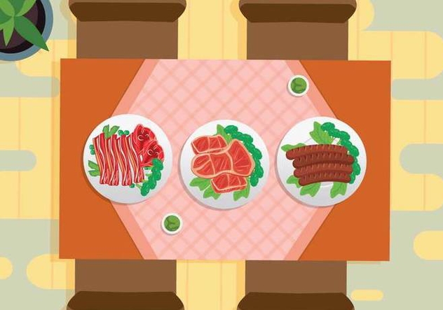 Free Charcuterie View From Top Illustration - vector gratuit #444273 
