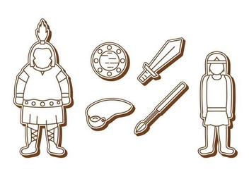 Free Outstanding David and Goliath Vectors - Free vector #444383