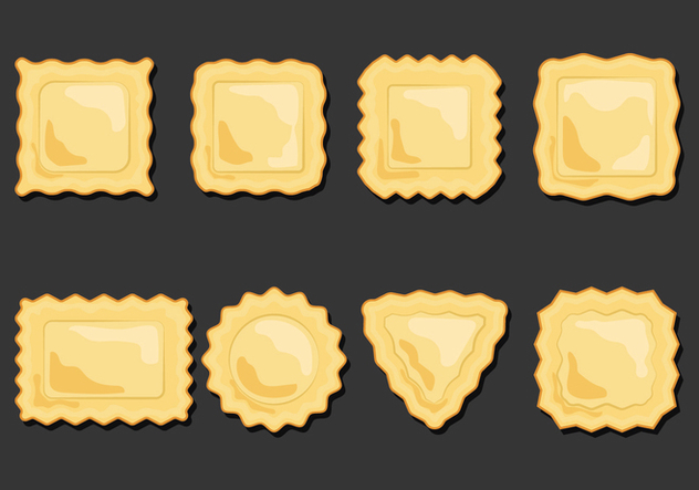 Ravioli Pasta Icons Set - Free vector #444783