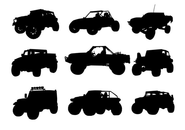 Offroad Silhouette Free Vector - Kostenloses vector #444913