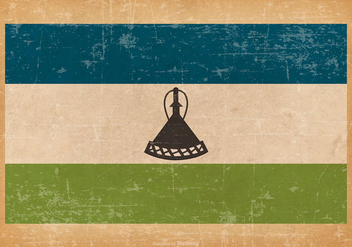 Grunge Flag of Lesotho - Kostenloses vector #445203