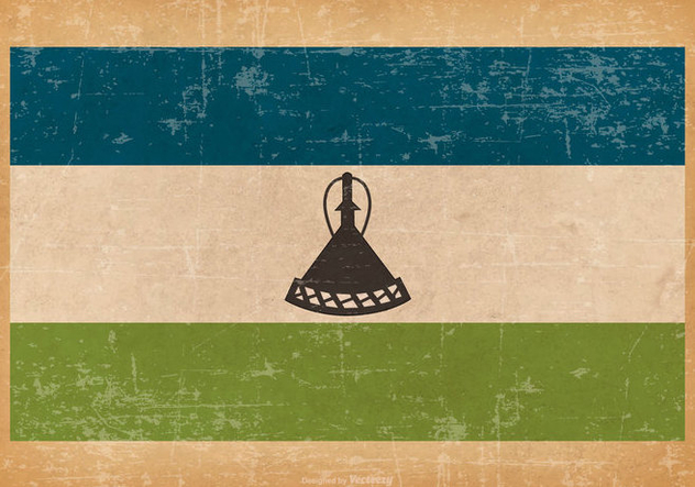 Grunge Flag of Lesotho - vector gratuit #445203 