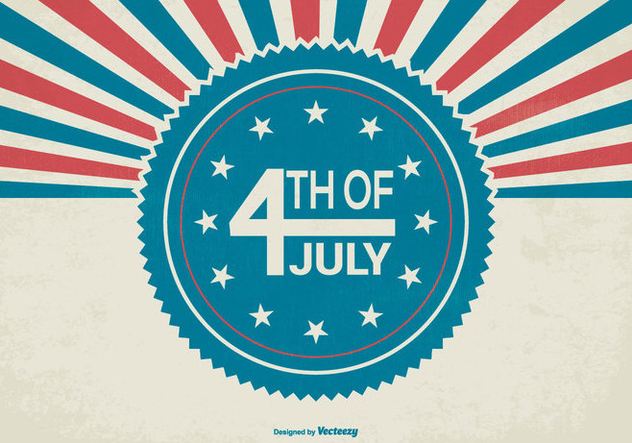Retro Style Independence Day Illustration - Free vector #445493